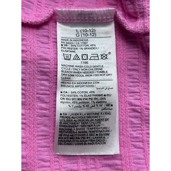 Old Navy Girls Pink Textured Tank Top L (10-12) - Picture 4 of 8